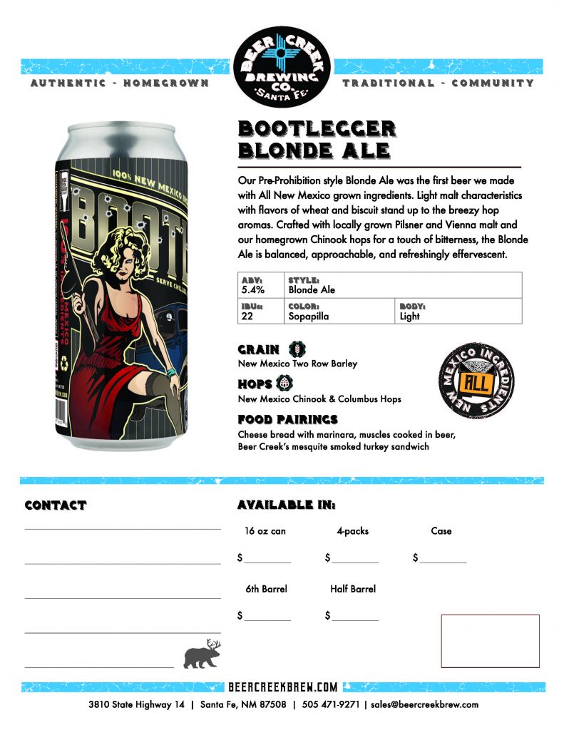 Bootlegger - Beer Creek Brewing Company