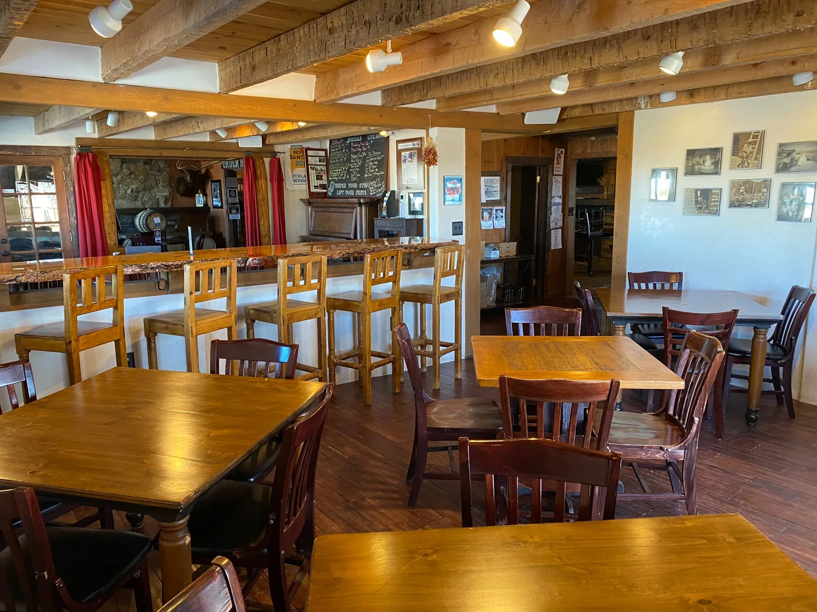 Beer Creek Brewing Company bar and dining room near Santa Fe