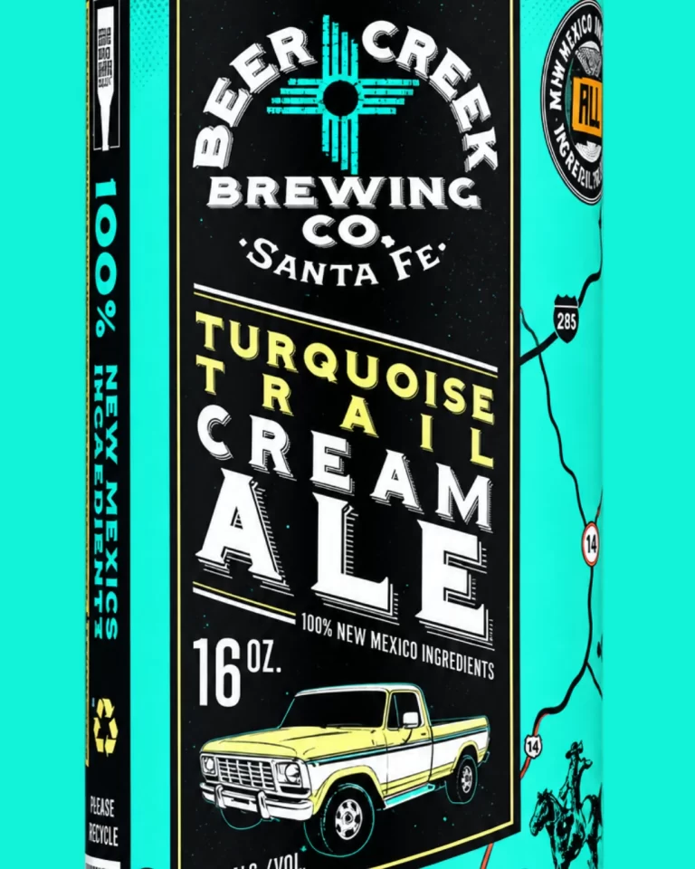 Turquoise Trail Cream Ale can from Beer Creek Brewing Company in Santa Fe, New Mexico