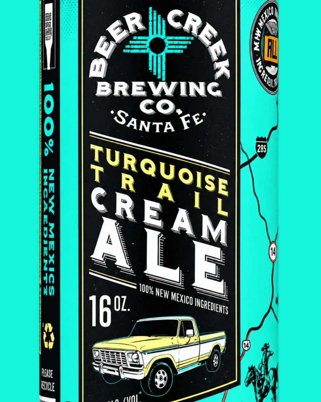 Turquoise Trail Cream Ale can from Beer Creek Brewing Company in Santa Fe, New Mexico