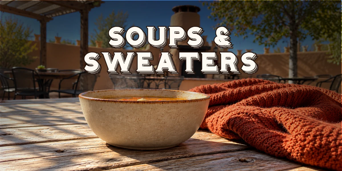 Soups & Sweaters fall food event at Beer Creek Brewing Company near Santa Fe, New Mexico.